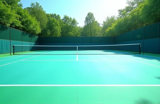 High-quality tennis court